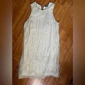 Parker beaded & feather dress